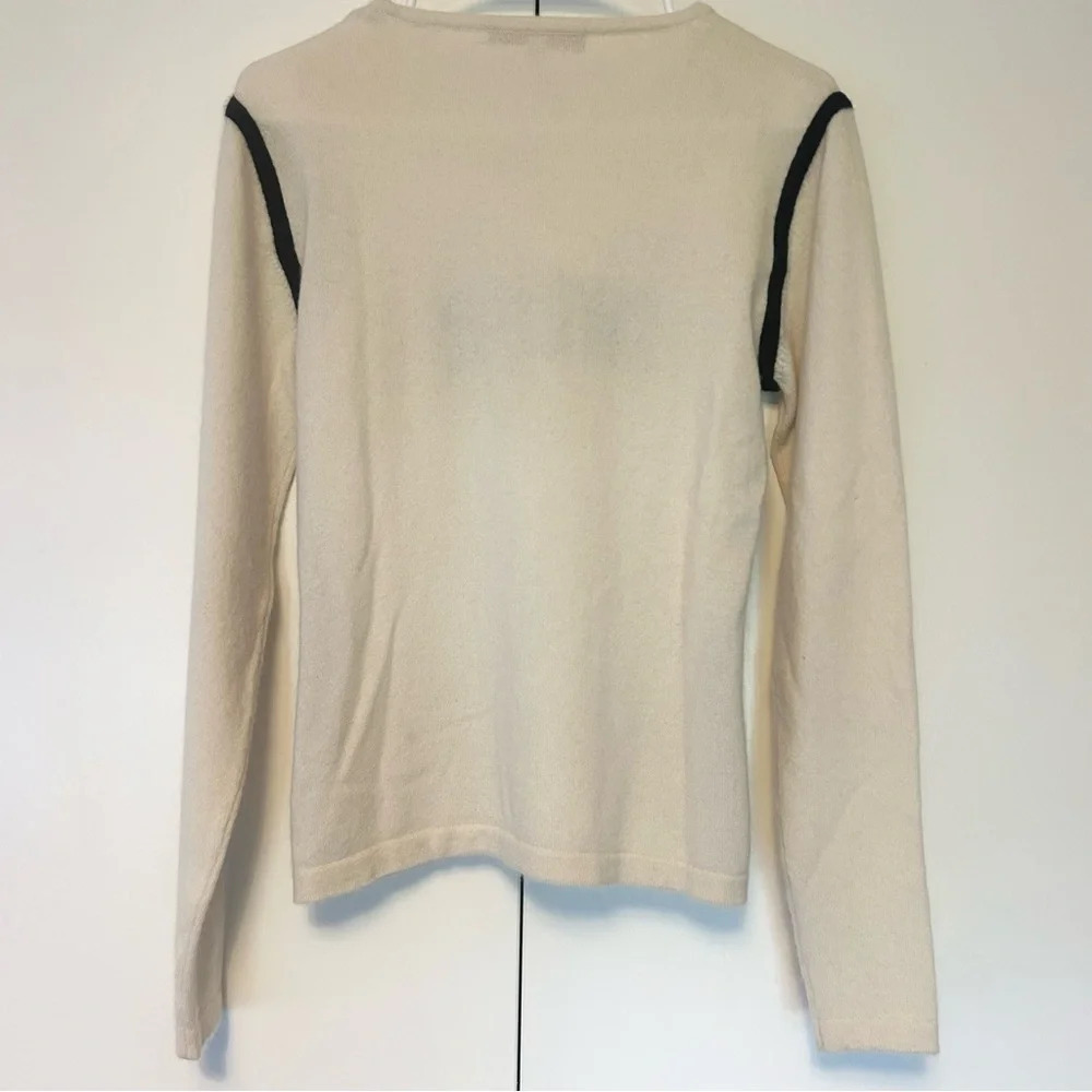 Armand Diradourian Cream Cashmere Sweater M - Picture 3 of 5